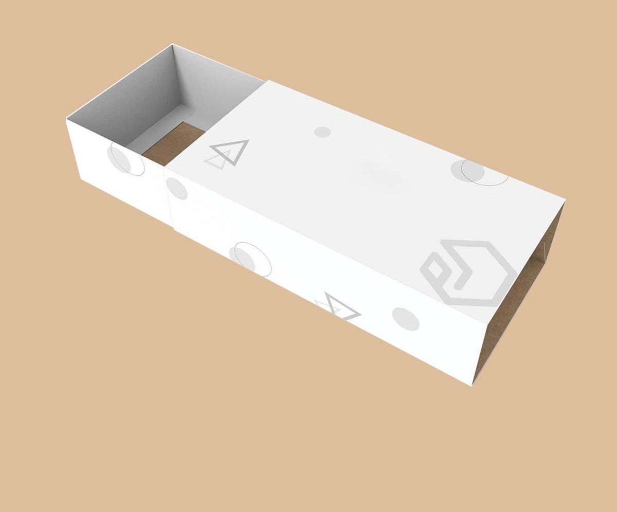 Matching board tray and printed outer sleeve shown separated